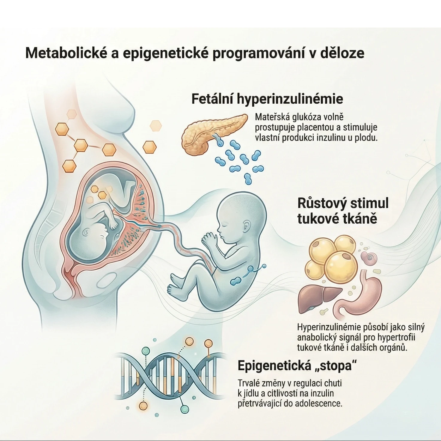 Proč gestační diabetes zvyšuje riziko nadváhy potomka v mladším školním věku